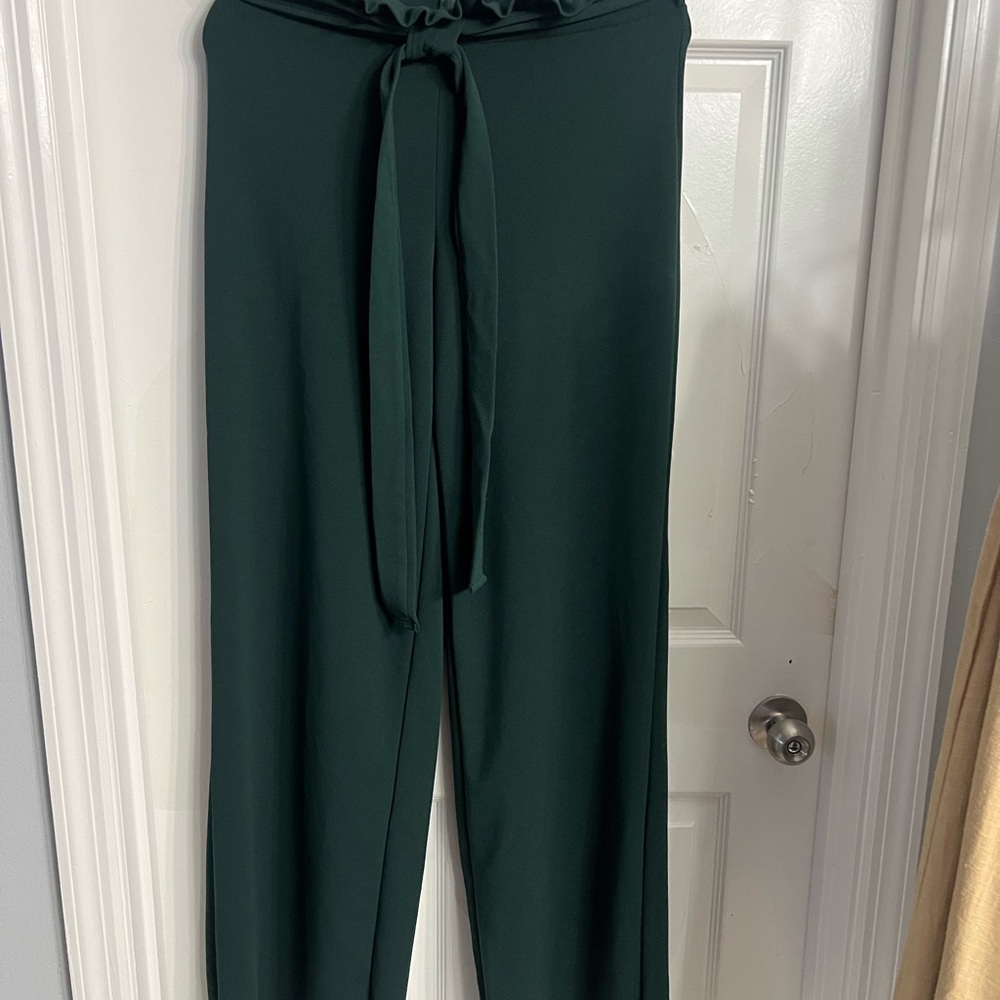 Hot Miami Styles Forest Green Flare Pants